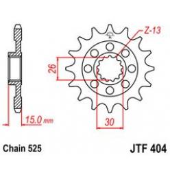 Звездочка передняя JT Sprockets (шаг 525 ) JT JTF404